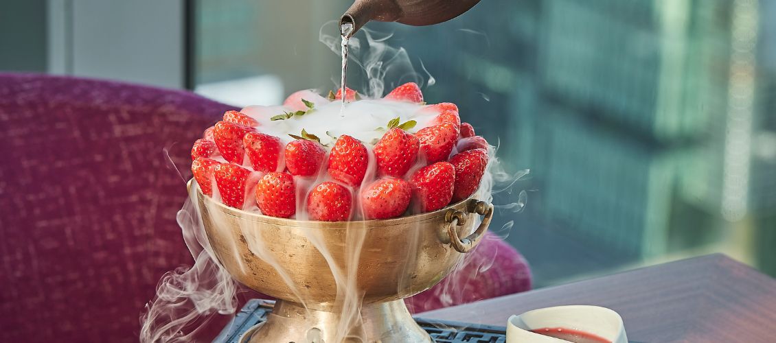 Strawberry & Red Bean Matcha Bingsu